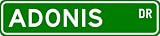 ADONIS Street Sign ~ Personalized Family Lastname Sign ~ Gameroom, Basement, Garage Sign Novelty** ALUMINUM METAL