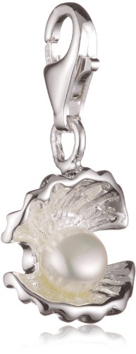 Vinani Damen-Charm gl&auml;nzende Muschel ge&ouml;ffnet mit kleiner Perle 925 Sterlingsilber HMUO Preisvergleich