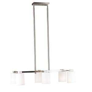 Kenroy Home 10187BS Encounters 6-Light Island, Brushed Steel