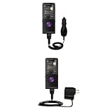 Essential Kit for the Sony Ericsson W350a - includes Car and Wall Charger with Rapid Charge Technology - Gomadic Brand w/ TipExchange Technology