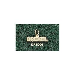 Drexel Univ "Drexel" 1/8" Charm/Pendant -14K/10K, Stainless Steel or Gold Plated
