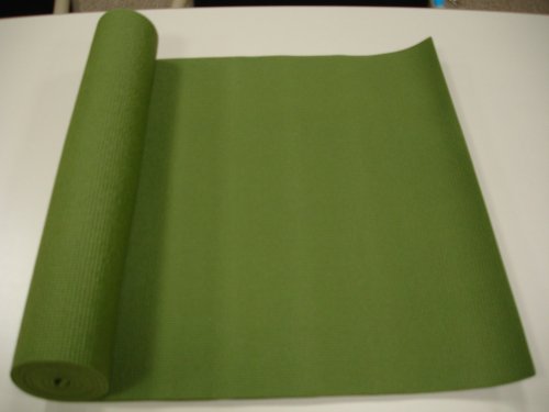 1/4 Extra Thick Deluxe High Density Yoga Mat OLIVE GREEN