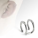 316L Steel Fake Cartilage - Clip-On - Double Closure Ring