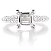 Diamond & Platinum Engagement Ring Mounting