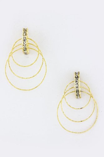 KARMAS CANVAS CIRCLE LAYERED EARRINGS (Gold)