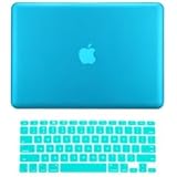 TopCase &reg; 2 in 1 Ultra Slim Light Weight Rubberized Hard Case Cover and Keyboard Cover for Macbook Pro 13-inch 13" (A1278/with or without Thunderbolt) with TopCase &reg; Mouse Pad (Macbook Pro 13" A1278, Aqua Blue)
