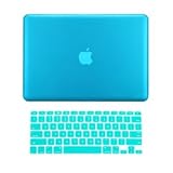 TopCase &reg; 2 in 1 Ultra Slim Light Weight Rubberized Hard Case Cover and Keyboard Cover for Macbook Pro 13-inch 13" (A1278/with or without Thunderbolt) with TopCase &reg; Mouse Pad (Macbook Pro 13" A1278, Aqua Blue)