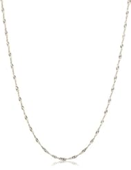 Duragold 14k Gold Solid Singapore Chain Necklace (1.35mm)