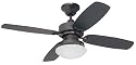 Yosemite Home Decor Ashley-VB 36-Inch Ceiling Fan with Light Kit, Venetian Bronze