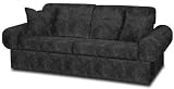 Fairview Ebony faux suede Hudson Sofa