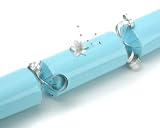 Make Your Own Christmas Crackers - Glossy Pale Blue with silver trim /Pk 6