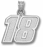 Kyle Busch Large Driver Number 18 5/8 Pendant - Sterling Silver Jewelry