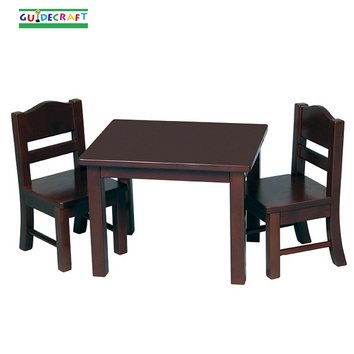 Guidecraft Doll Table and Chair Set - Espresso