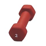 Cap Barbell Neoprene Dumbbell (Red, 2-Pound)