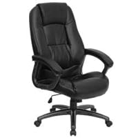 Black Leather Executive Office Chair - GO-7145-BK-GG