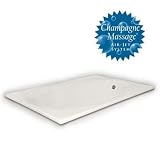 American Bath Factory B5-5660-BX-SP Coral II Champagne Drop-In Bathtub, Bisque, Standard Blower
