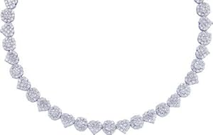 Gold and Diamonds FONPR703-W 7.50CT ROUND DIAMOND FASH NECKLACE- Size 7