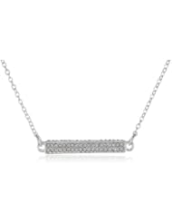 Kenneth Cole New York "Pave Item Boost" Pave Rectangle Bar Necklace, 19"
