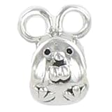 Quiges Sterling Silver Chinchilla Bead for Pandora/Troll/Chamilia etc necklaces and bracelets