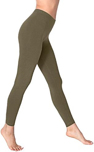 OADUS Seamless Full Length One Size Stretch Leggings, Olive