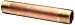 Red Brass Pipe Fitting, Nipple, Schedule 40 Seamless, 1/2