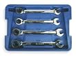 Westward 1LCE5 Ratcheting Wrench Set, Combo, mm, 4 PC