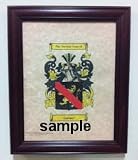 Edger Coat of Arms on 8 1/2 x 11 Parchment Paper in Classic Mahogany Frame