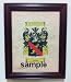 Perel Coat of Arms on 8 1/2 x 11 Parchment Paper in Classic Mahogany Frame
