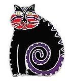 Clearly Charming Mythical Cat Silver Pin by Laurel Burch ( cat jewelry, kitten, kitty, feline, animal)