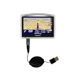 Produkt-Bild: Einziehbares USB Kabel f&uuml;r TomTom XL 330 mit Hot Sync und aufladen Einsatzm&ouml;glichkeiten - von Gomadic mit TipExchange Technology