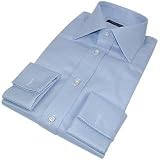 Forzieri Portofino Handmade French Cuff Baby Blue Dress Shirt