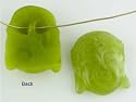 GREEN SERPENTINE QUAN YIN 23X30MM GEMSTONE PENDANT!