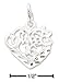 Sterling Silver Small Sweet 16 In Heart Charm - title=