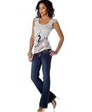 Baby Phat - Baby Phat Plus Size Screen-Printed Keyhole Tee & Five-Pocket Jean