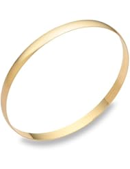 14K Gold Plain Bangle Bracelet (5mm) [Jewelry]