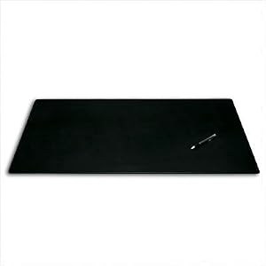 Genuine Black Leather Desk Mat 38 x 24