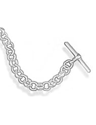 Sterling Silver 18 Inch Medium Rolo with Toggle Necklace