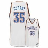 NBA Men's Oklahoma City Thunder Kevin Durant Revolution 30 Home Swingman Jersey (White, X-Large)