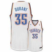 NBA Men's Oklahoma City Thunder Kevin Durant Revolution 30 Home Swingman Jersey (White, Medium)