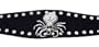 Black Widow Spider Wide Leather Biker Band Halloween Accessories