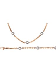 18K Gold Pink Diamond By The Inch Blank Bracelet 7.5 Inch