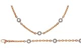 18K Gold Pink Diamond By The Inch Blank Bracelet 7.5 Inch