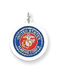Sterling Silver US Marine Corps Disc