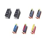 7 pack of New Compatible Canon ink replacement cartridge with chip #5 & #8 (2B/2B/1C/1M/1Y) for Canon PIXMA iP 3300 3500 4200 4300 4500 5200 5200R MP 500 510 520 530 600 610 800 800R 810 830 950 960 970 officepage toner MX 700 850 All-in-one inkjet printer