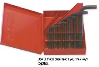 Buy Urrea 4975 – Set of 11 L-Type Hex Keys in Fractional Sizes, with Metal Case