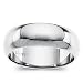 18K White Gold 02.00 Mm Half Round Wedding Band Ring Size 5.5