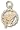 Graduation Cap In Circle Gold Plated Charm/Pendant