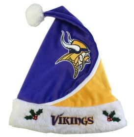 Minnesota Vikings Color Block Santa Hat