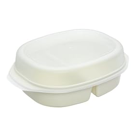 Kitchen Craft Microwave Cookware Divided Dishes with Lids, Set of 2, 470 ml
