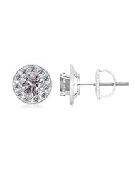 2 ct Solitaire Diamond Stud Earrings in White Gold